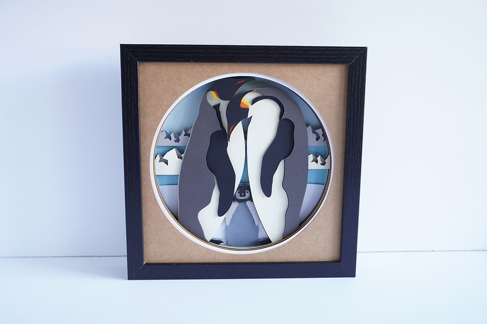 Emperor Penguin 3D Shadow Box