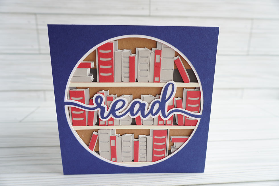 Thumbnail: Read,  Layered, Handcrafted Card, 5 x 5