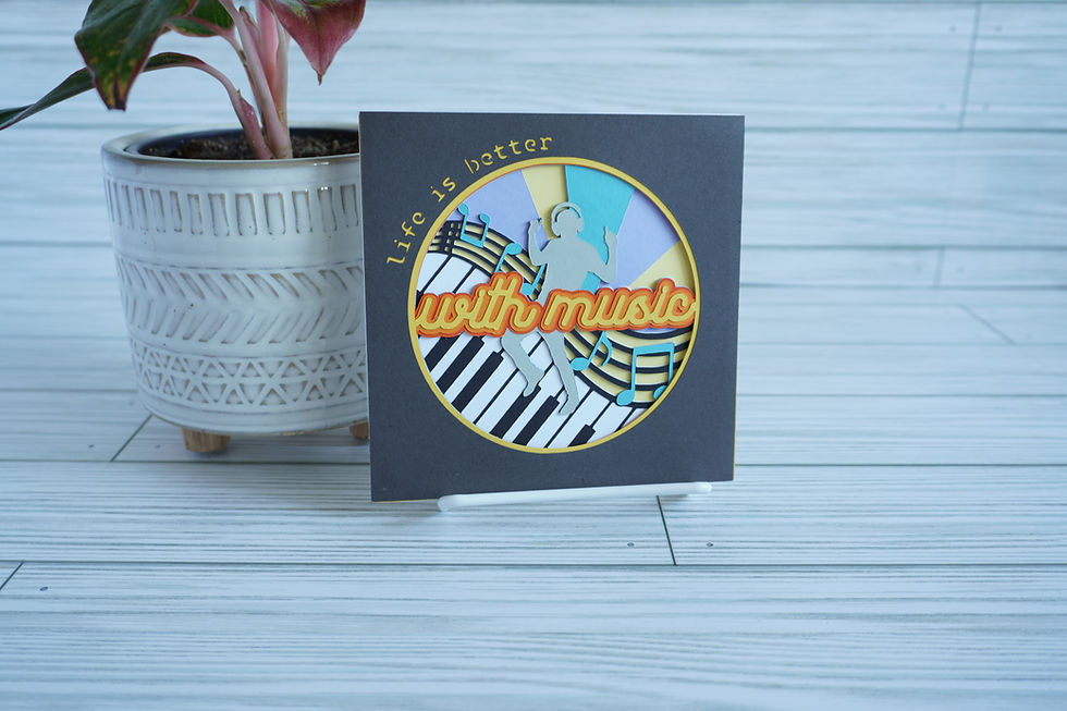Thumbnail: Hand crafted card for music lovers