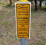 AARNET Warning Underground Optical Fibre Marker Post Australian Made