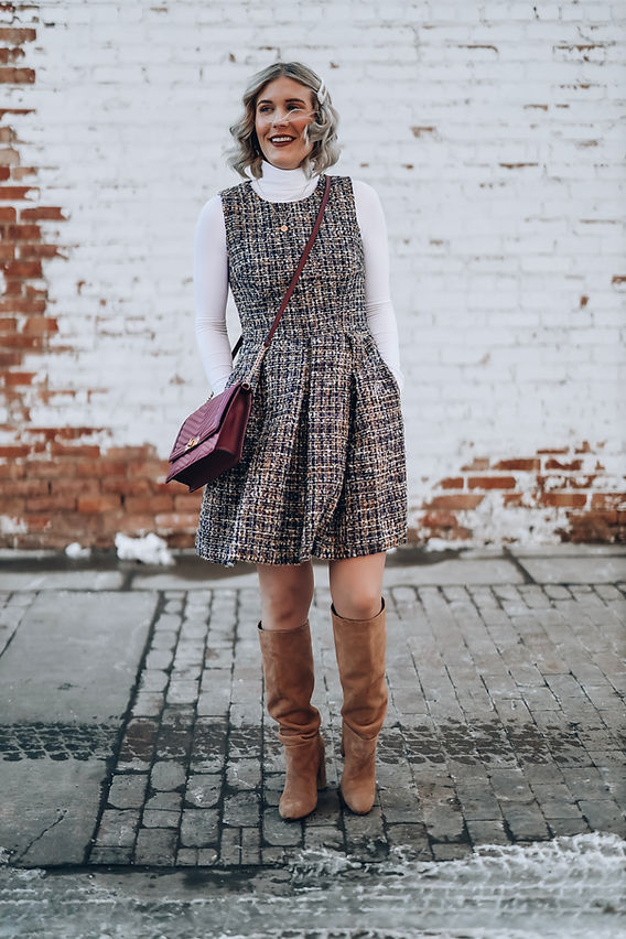 Wearing a Sleeveless Dress in Winter