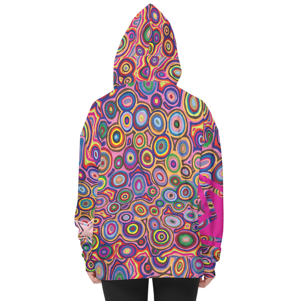 Thumbnail: Sunset dreaming Women’s Relaxed Fit Hoodie With Front Patch-Super Heavy 375g