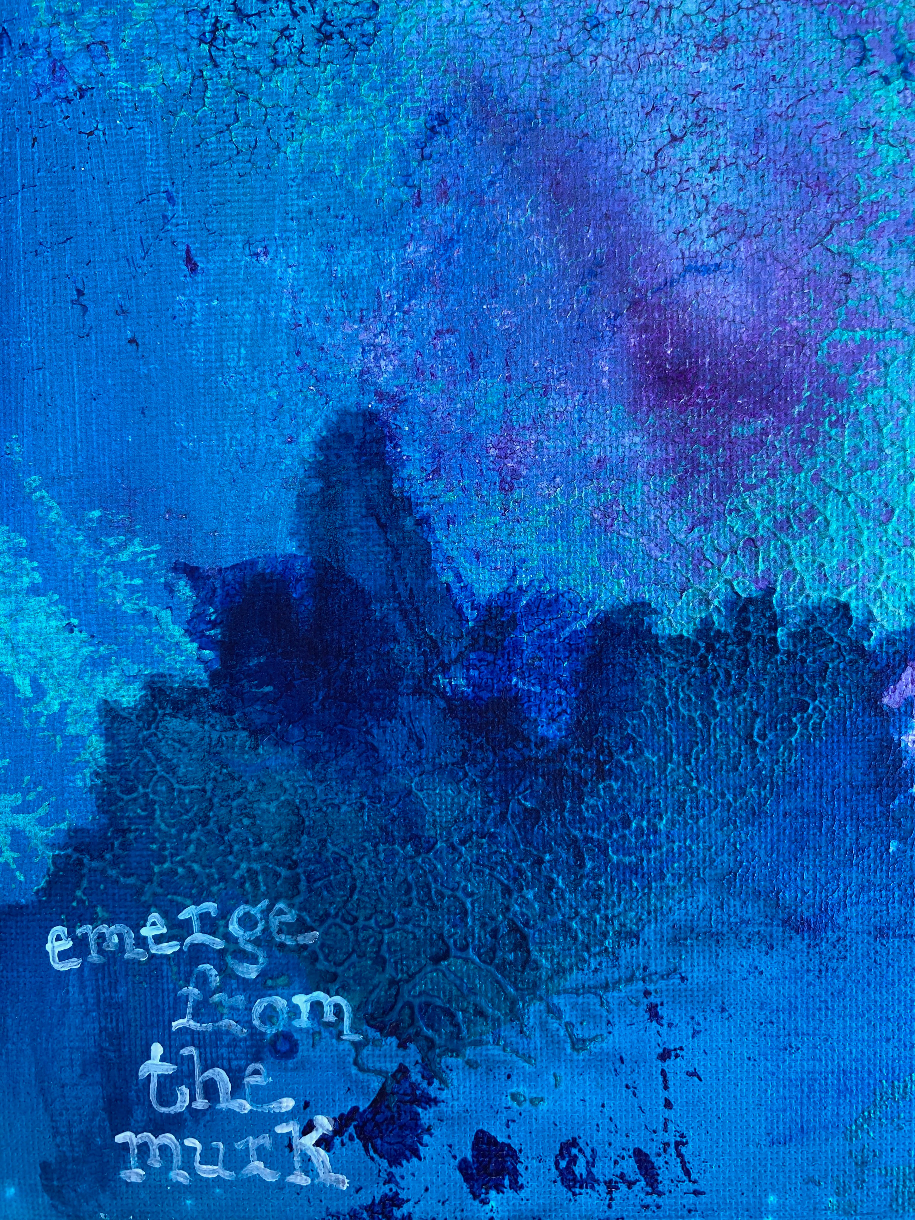 Music Lyric Art | “Emerge From The Murk" Little Guys on Canvas | A