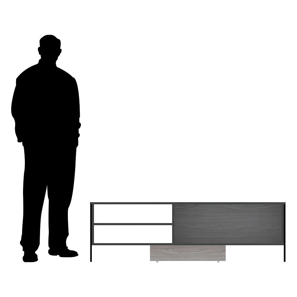 Miniatura: CENTRO DE ENTRETENIMIENTO 150 X40 CM -GRIS GRAFITO