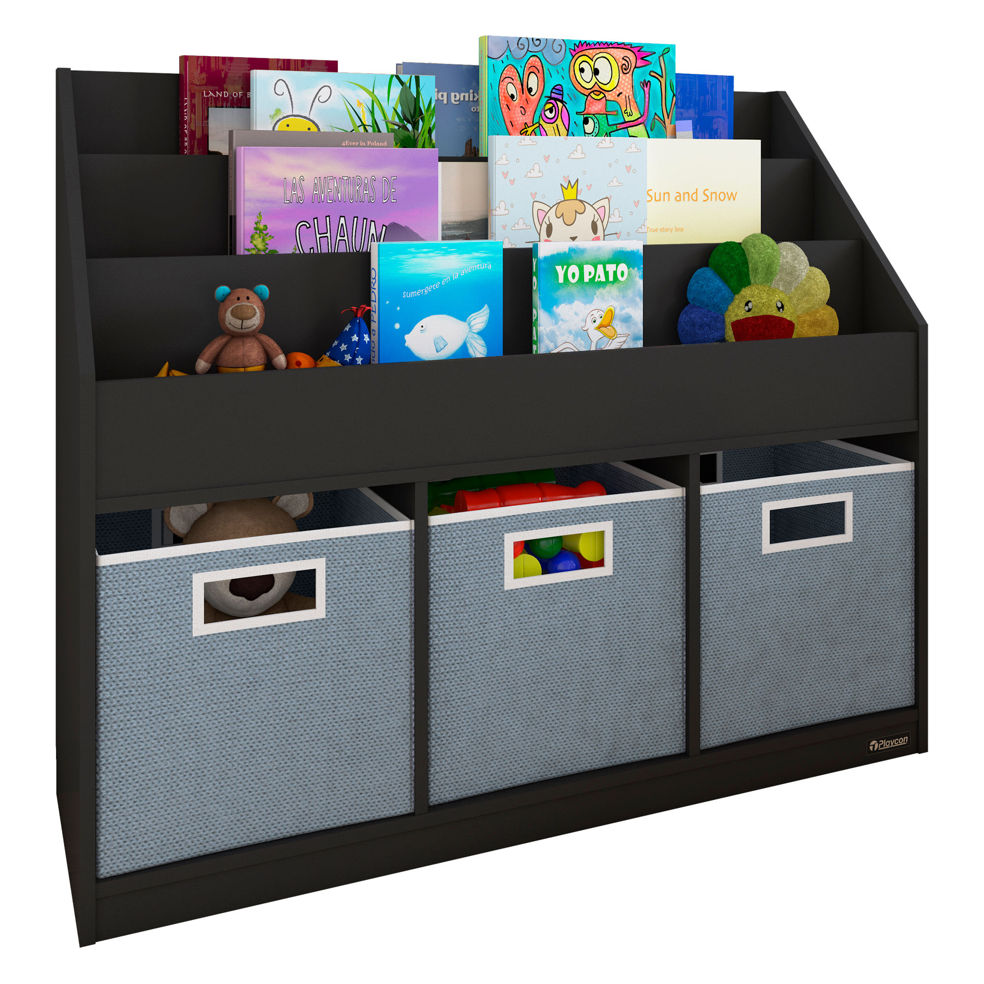 LIBRERO ORGANIZADOR EXHIBIDOR -NEGRO LISO