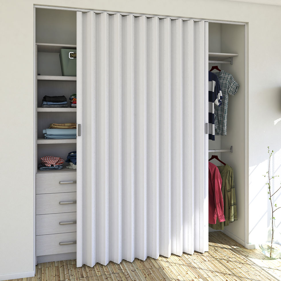 Miniatura: PUERTA PLEGABLE MEDIANA  BLANCA (88cm de ancho)