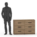Miniatura: COMODA 6 CAJONES - ROBLE TOUCH