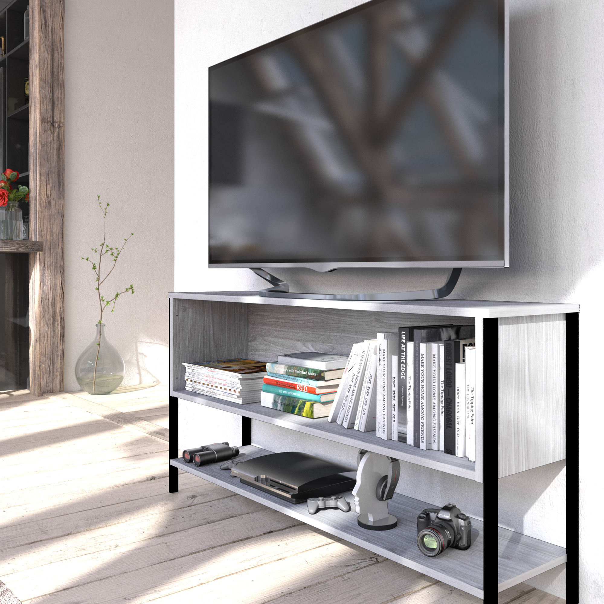 MUEBLE PARA TV Y MÁS - GRIS TOUCH