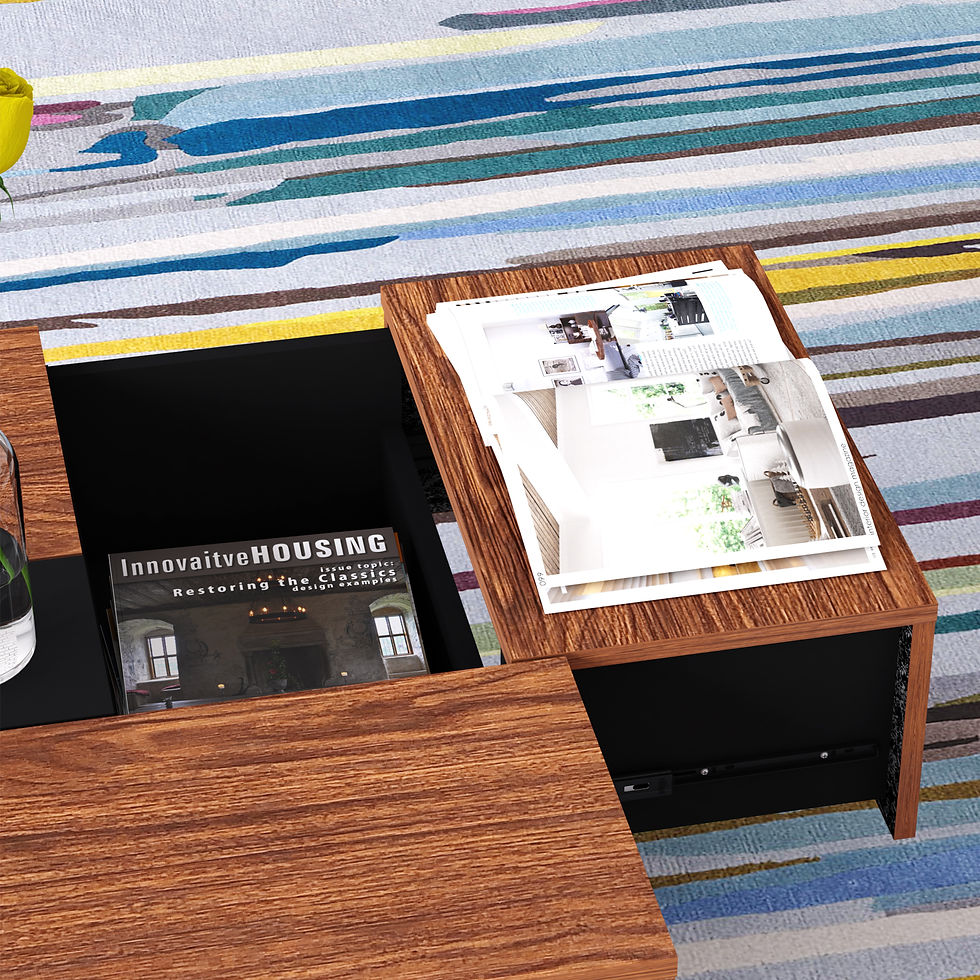 Miniatura: MESA MARSELLA CON ESPACIOS ORGANIZADORES  - TZALAM Y NEGRO
