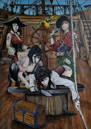 art,artist,markfox,pirate,sexy,parrot,rum,highseas