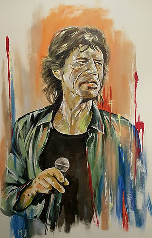 Art,artist,portrait,painting,original,print,acrylic,oils,movie,film,classic,icon,hero,singer,mick,jagger,rolling,stones,rock,veteran