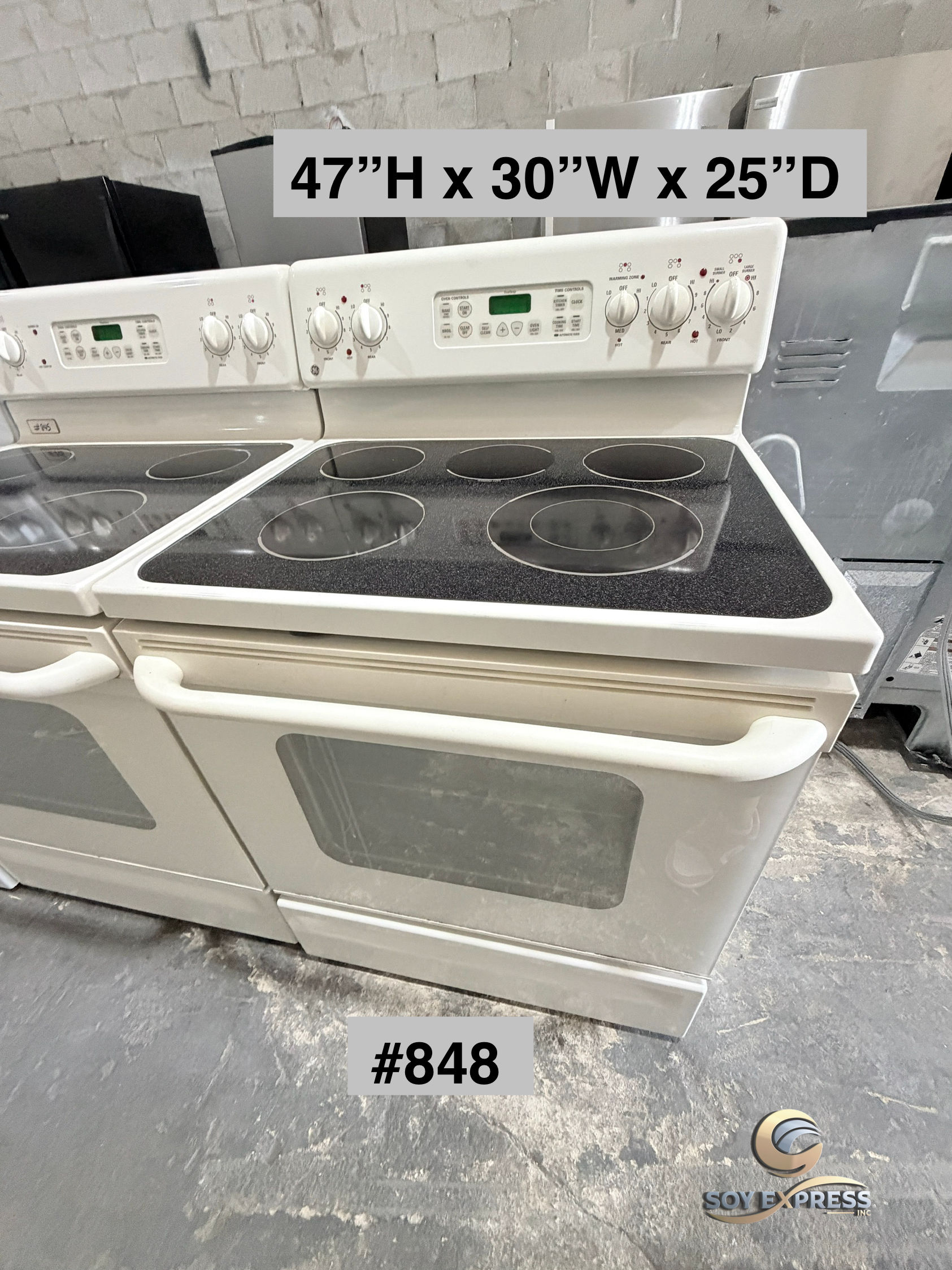 GE stove glass top range electric - #848