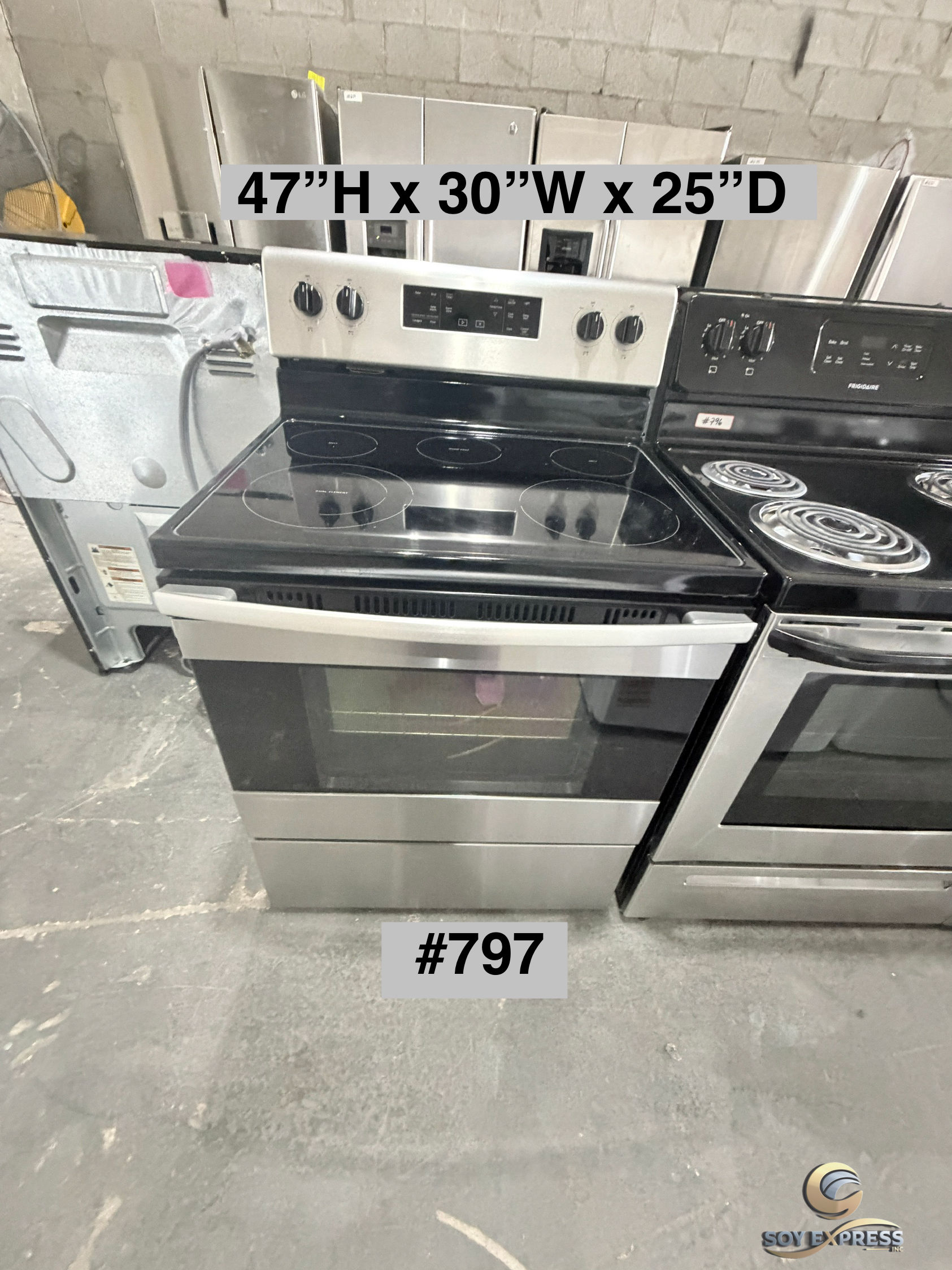 Frigidaire stove glass top range electric - #797