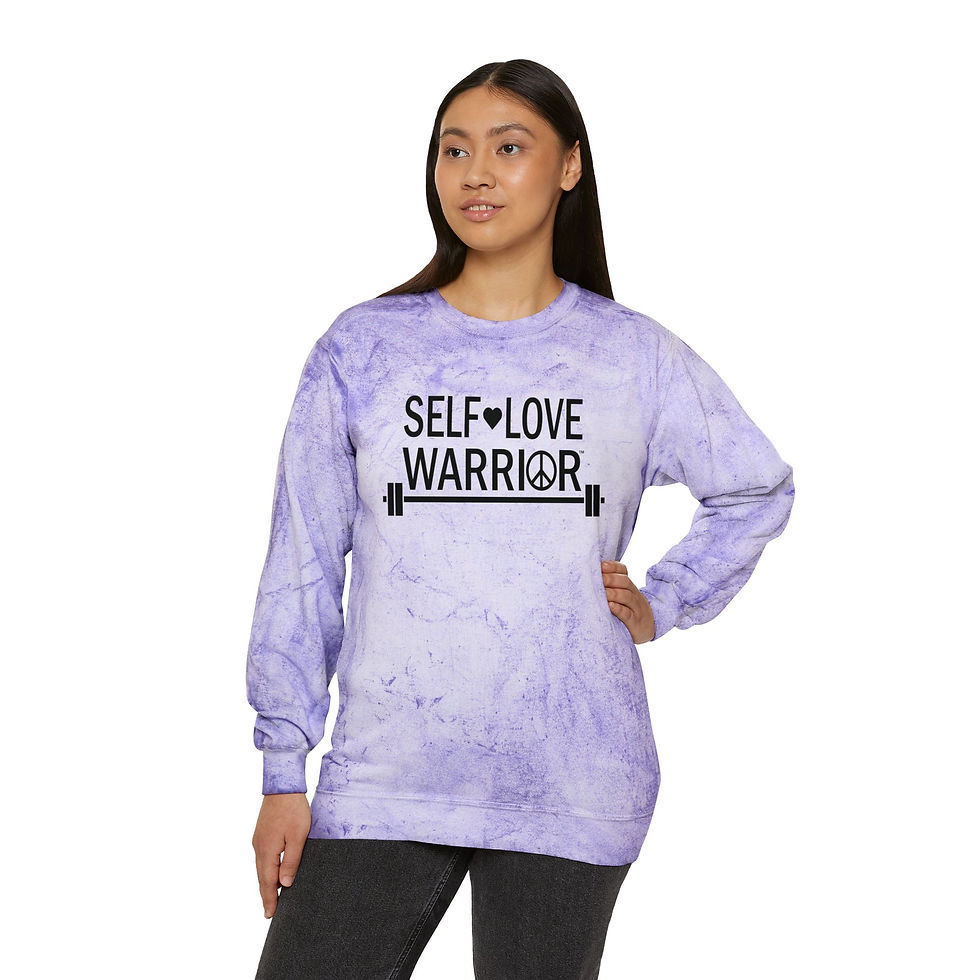 Thumbnail: Self Love Warrior Inspirational Crewneck Sweatshirt