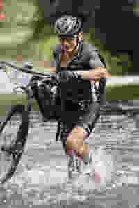 Karapoti Classic 2019 - the final river crossing, bloodied but in good shape.