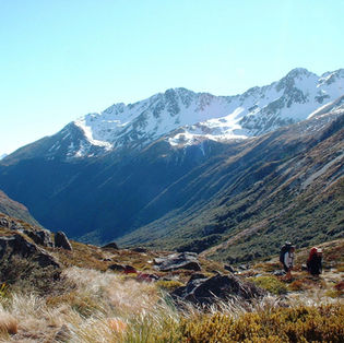 Moller Brothers hiking Nelson Lakes Mountains