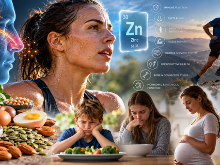 A collage about zinc nd health