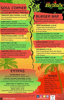 Jerk Chicken Man Menu