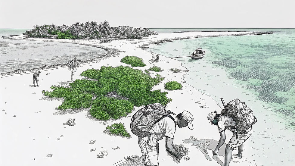 isometric--line-drawing-of-a-maldives-coral-atoll