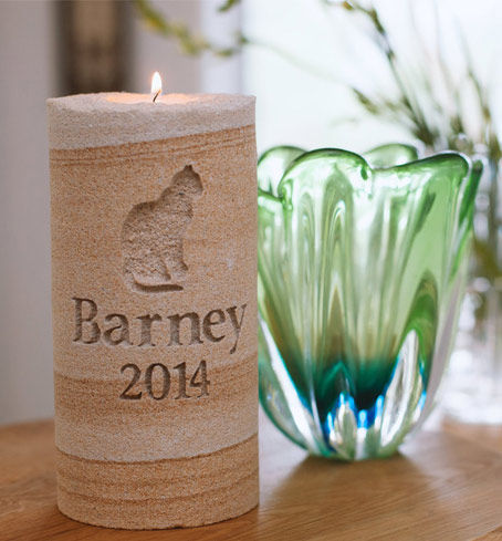 Eternal Candle In Sandstone Pet Memorial (SO)