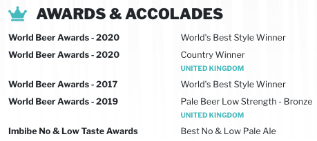 non alcoholic beer awards and accolades