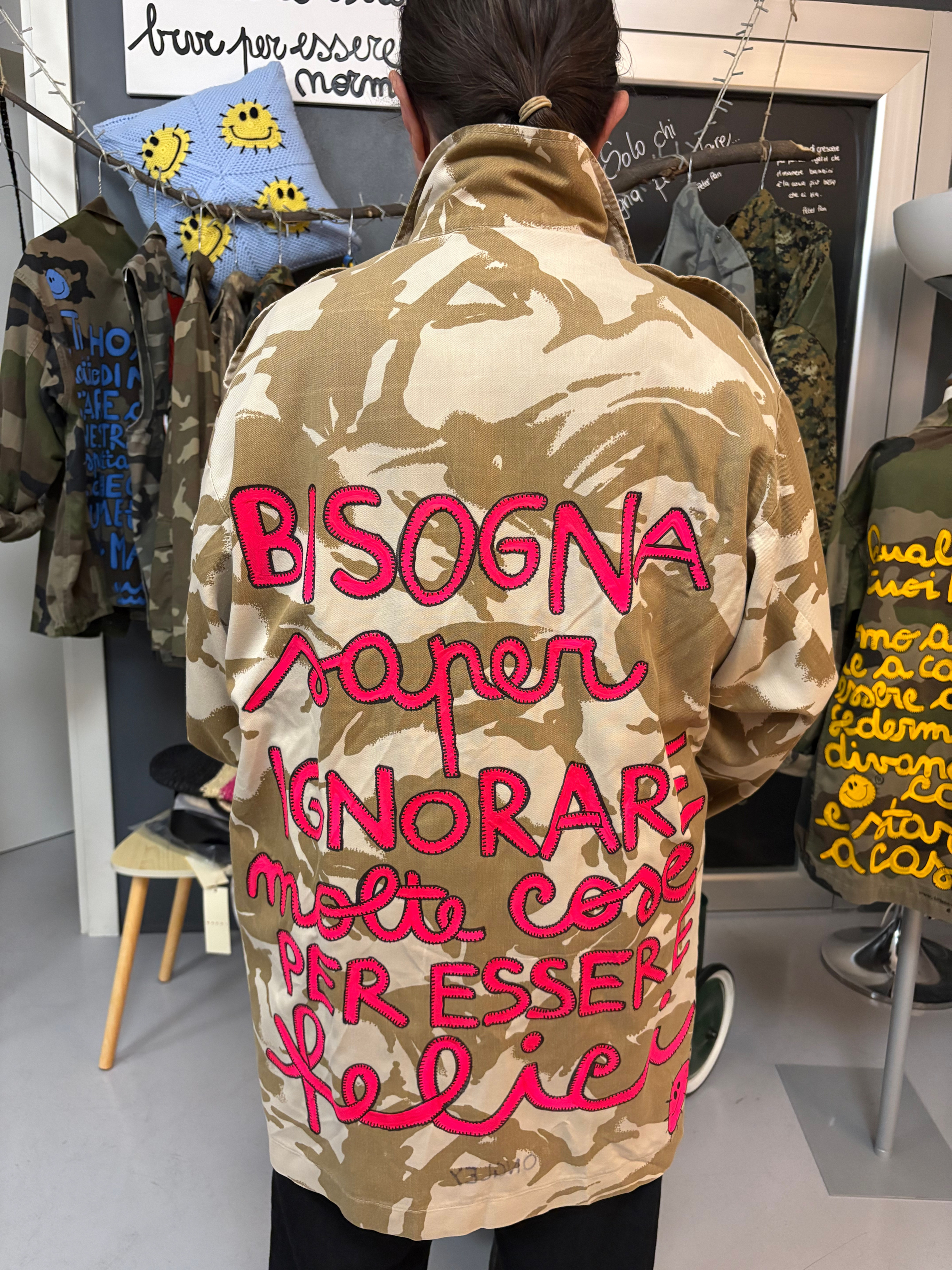 Giacca camouflage felicità 