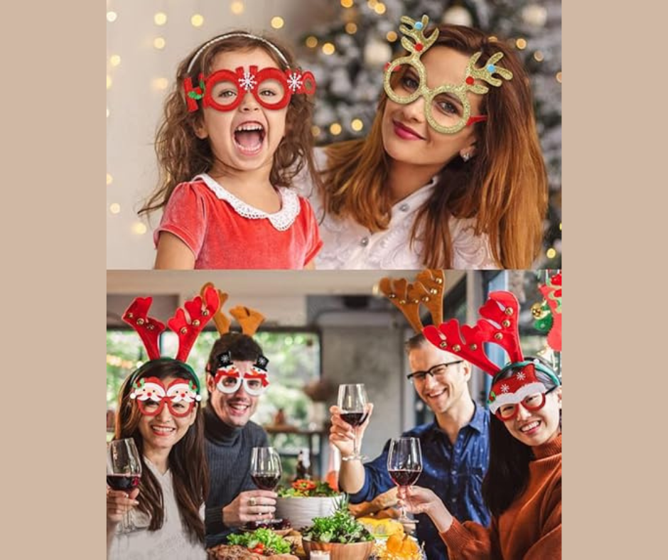 Thumbnail: Christmas Glasses - Red Reindeer