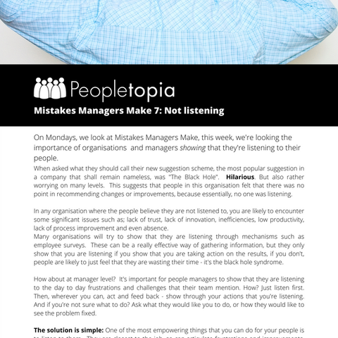 Mistakes Managers Make #7: Not listening