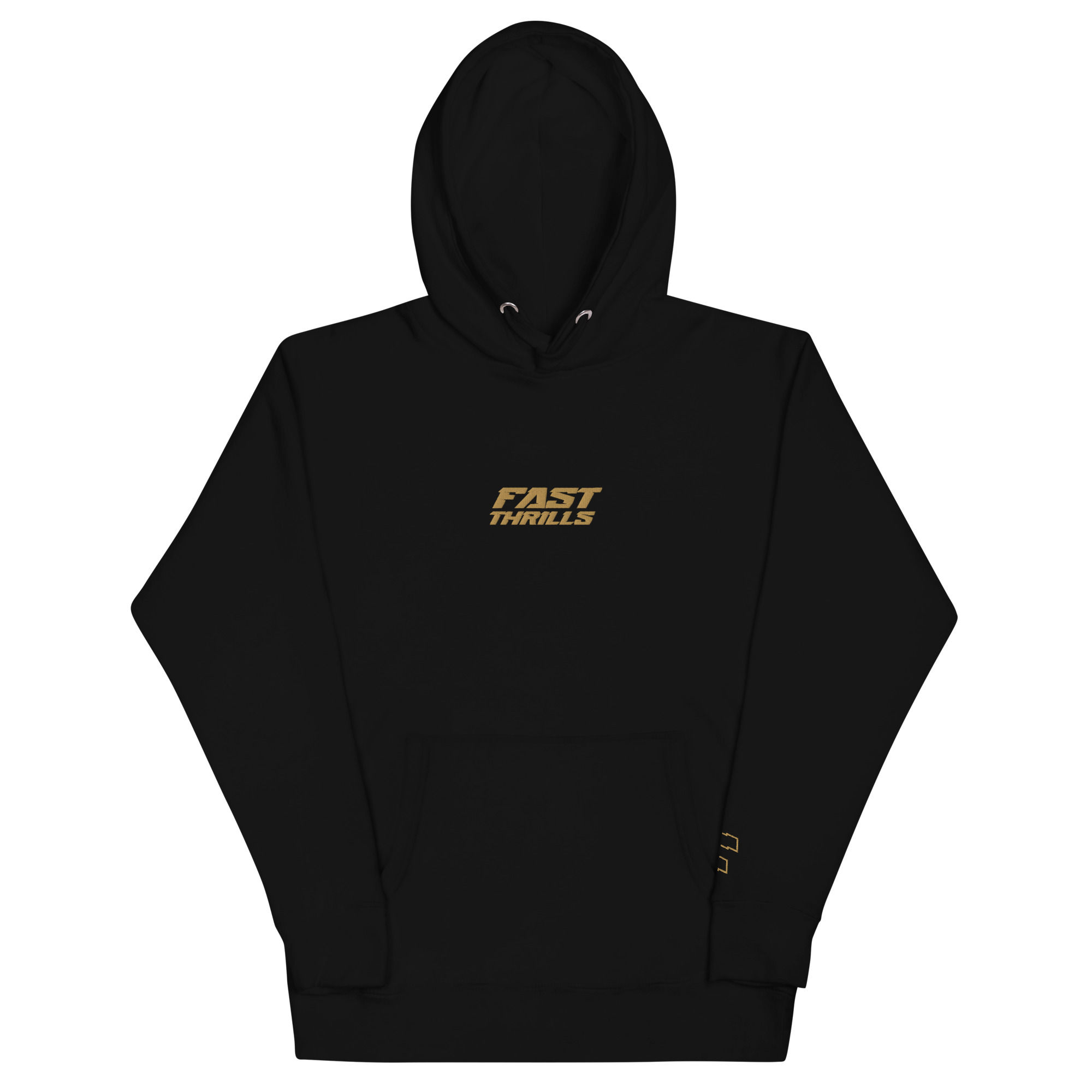 Stacked Unisex Hoodie black/gold