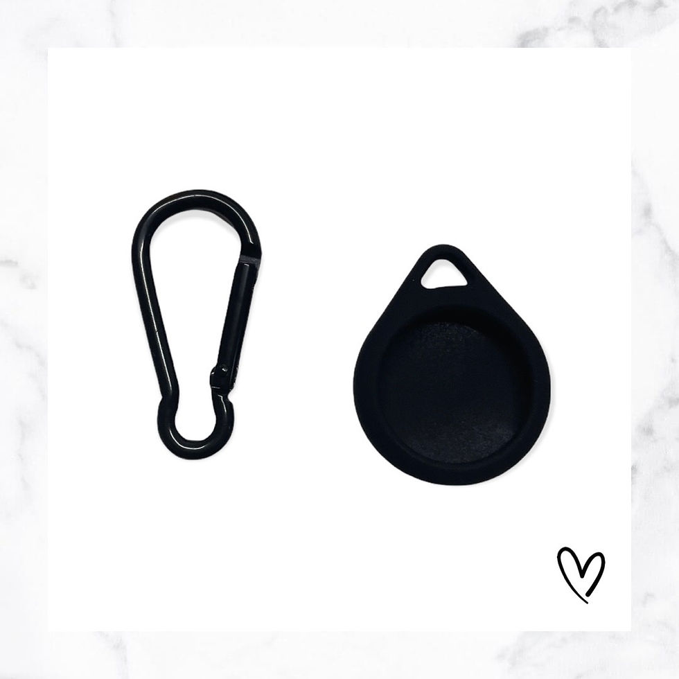 Miniaturbild: Apple AirTag Anhänger Silikon Case Hülle mit Karabiner - Schwarz