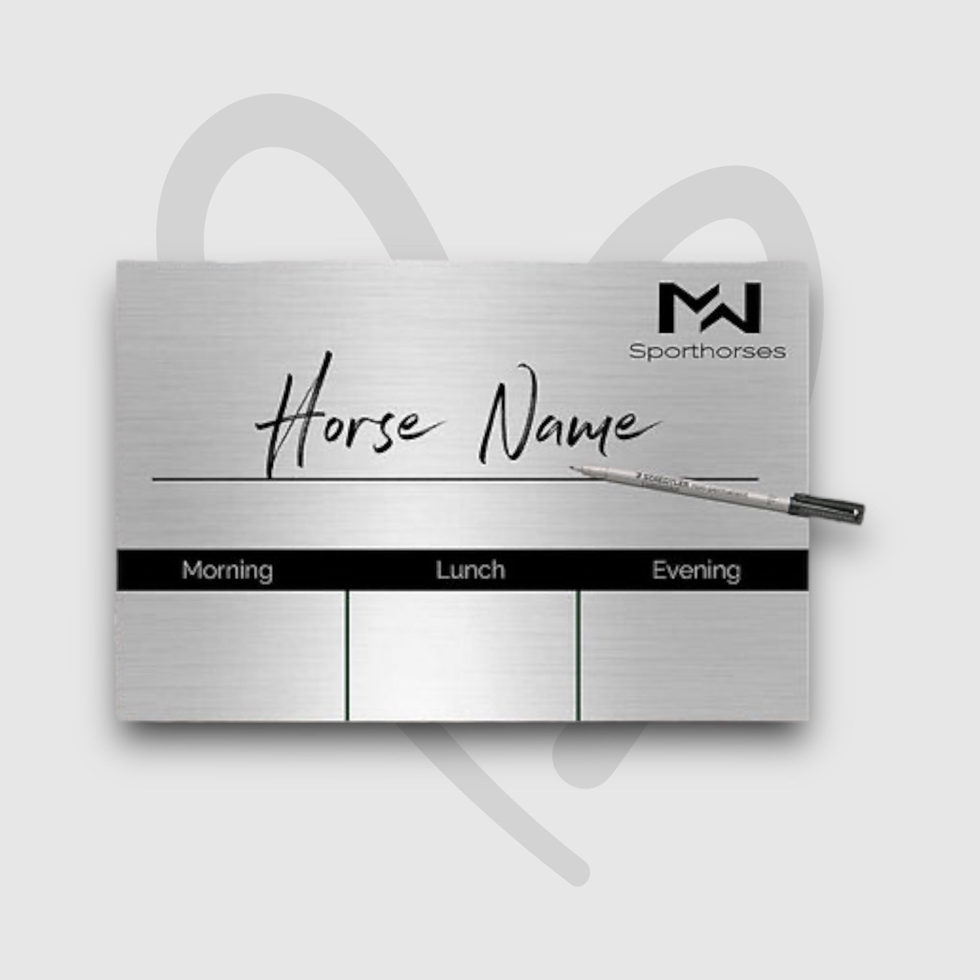 Box Sign Metallic Feeding Plan I Writable