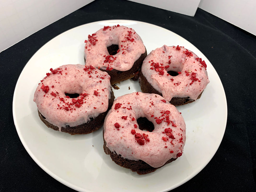 Thumbnail: vegan raspberry chocolate donuts