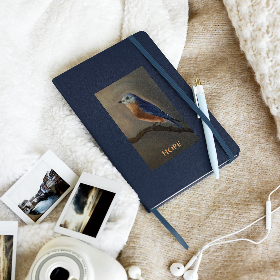 Thumbnail: Customizable Hardcover Bound Notebook Bluebird