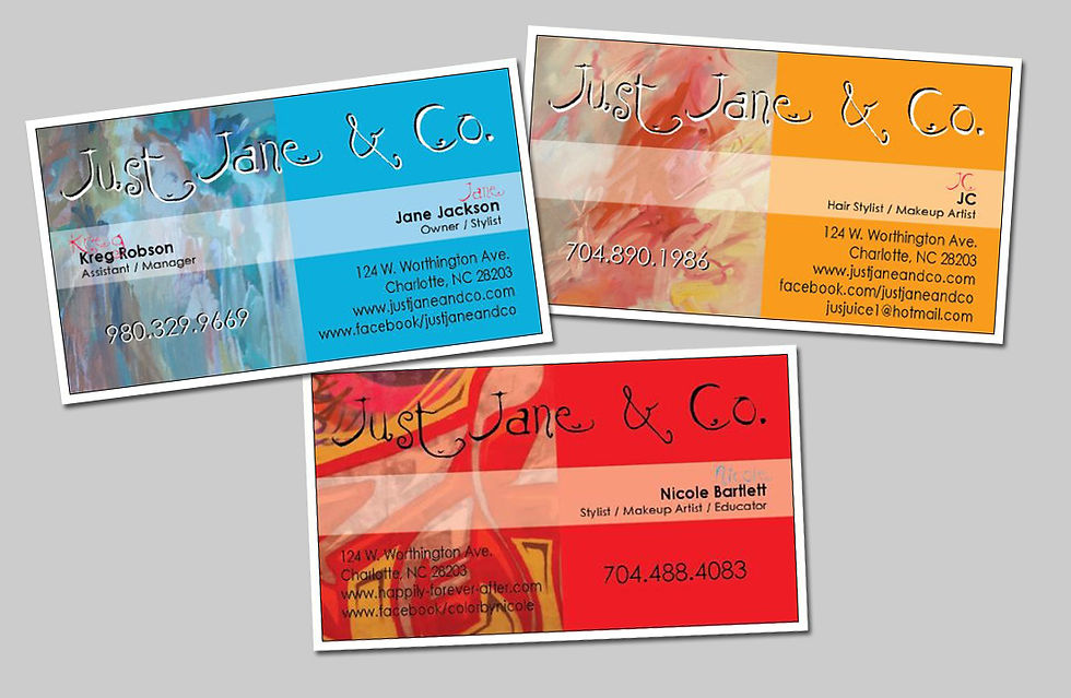 Just Jane Salon Business Card Series