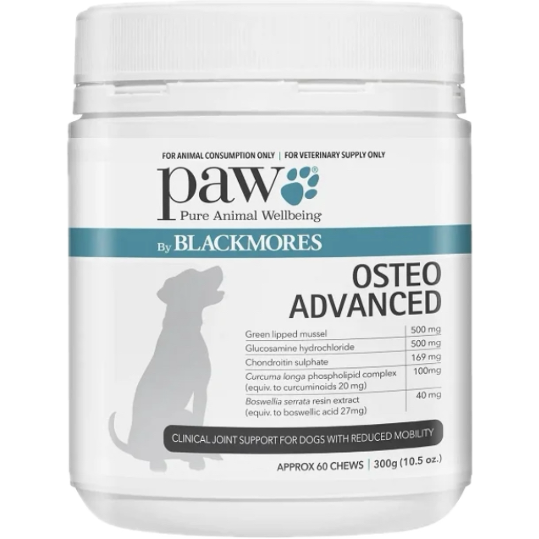 🇦🇺澳洲直送🇦🇺🌟獸醫推薦🌟PAW by Blackmores OsteoAdvanced 犬用關節補充肉粒(加強版)300g 60粒