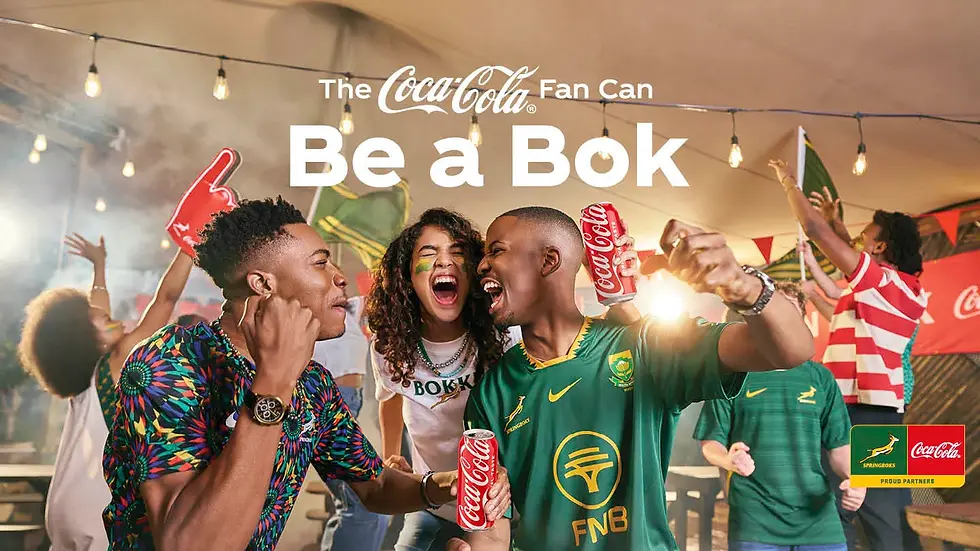 Die Be a Bok-veldtog stel ook ‘n nuwe reeks beperkte-uitgawe-blikkies vir ondersteuners bekend. FOTO: Coca Cola