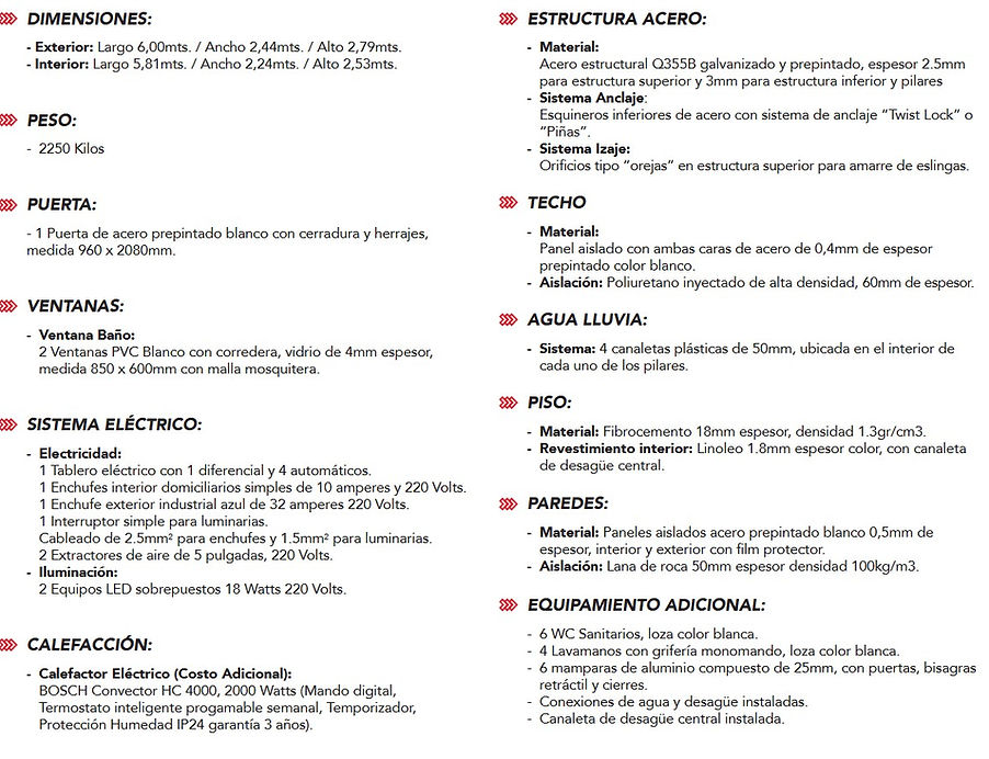 Especificaciones Ba