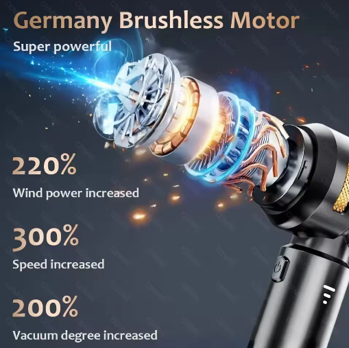 Thumbnail: Car Vacuum Cleaner Mini Wireless Portable Handheld Powerful Cordless Cleaner