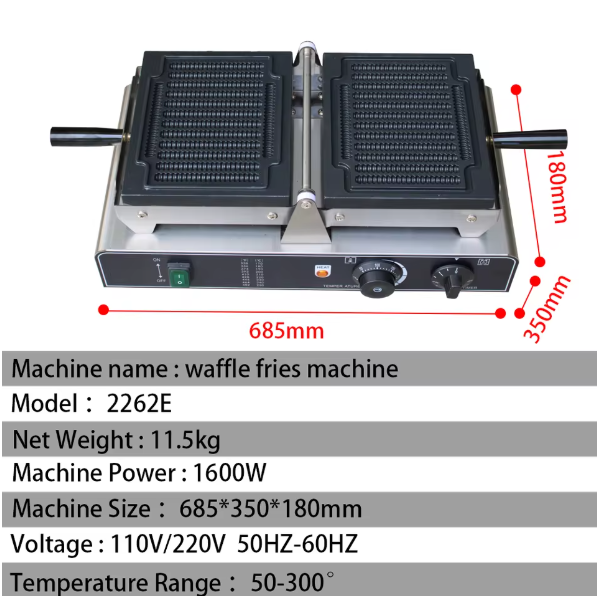 Miniatúra: French Fries Waffle Stick Machine Commercial Snack Equipment Electric Waffle Mak
