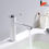 Hình thu nhỏ: Vòi rửa mặt nóng lạnh 20cm mạ sứ trắng bảo hành 2 năm