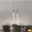 Miniatúra: Modern LED Pendant Light Dimmable Warm Light Black Nordic Style 100cm