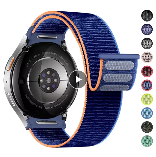 Nylon Sport Loop Strap for Samsung Galaxy Watch 7 6 5 Pro 44mm 40mm Classic Band