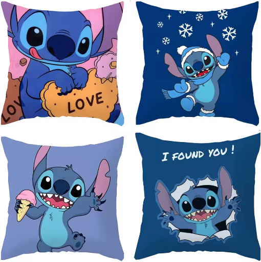 Disney Lilo & Stitch Pillowcase Cute Anime Stitch Pillow for Kids Room Decor