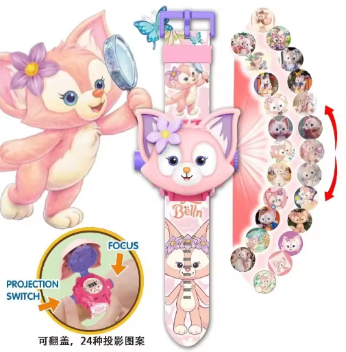 Miniatúra: Disney StellaLou LinaBell Buzz Lightyear Cartoon Luminous Projection Flip Watch