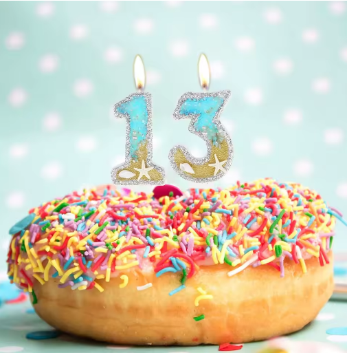 Thumbnail: Cake Birthday Candles 0-9 Glitter Starfish Digital Decoration for Parties