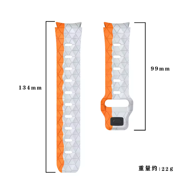 Miniatúra: Silicone Football Pattern Strap for Samsung Galaxy Watch 7/6/5/4, 40mm-46mm Band