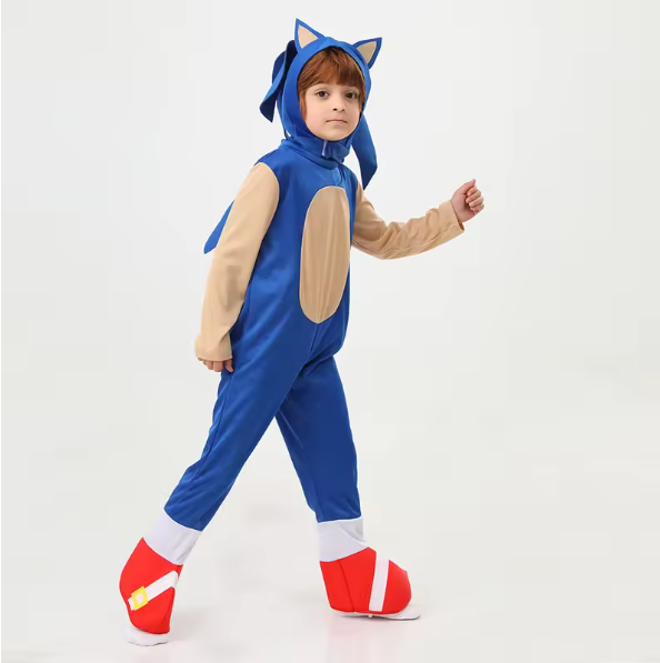 Miniatúra: Dark Sonic the Hedgehog Cosplay Costume for Kids Anime Dress Up Christmas Gift