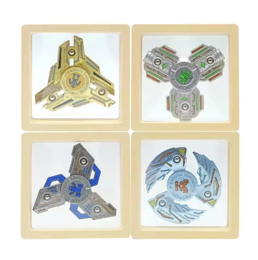 Thumbnail: New Plastic Fidget Spinner Three-leaf Robot Mecha Transforming Hand Spinner