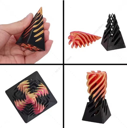 Thumbnail: 3D Printed Impossible Pyramid Fidget Toy Helix Screw Stress Relief Spiral