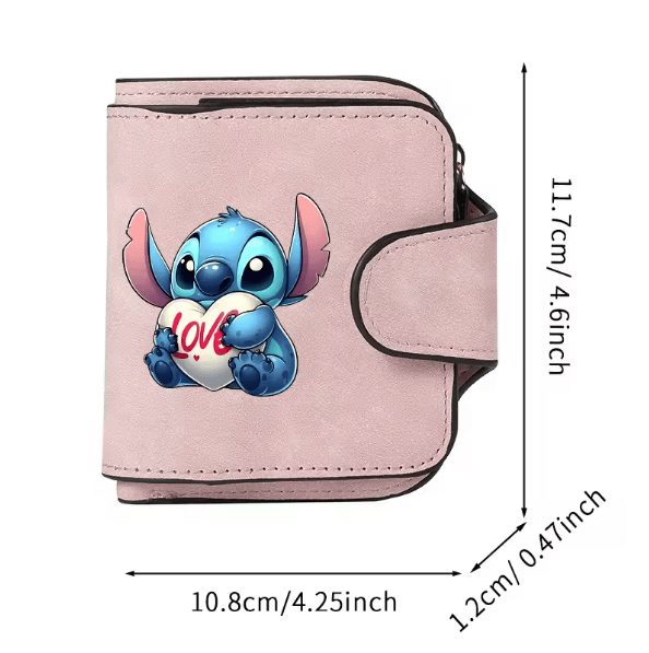 Miniatúra: Disney Stitch Wallet Women Short Purse Korean Hasp Leather Coin Pocket Card Hold